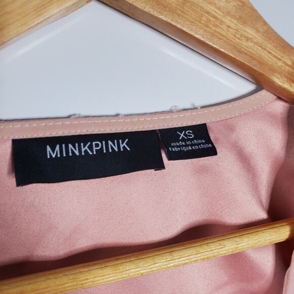 Minkpink dusty rose zip front lightweight shacket/ jacket XS - Picture 5 of 8